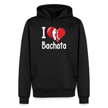 Bachata Danse Danse Danse latine Musique Danse de couple - Sweat à capuche Premium bio Homme - noir - Devant - Nico (187cm)