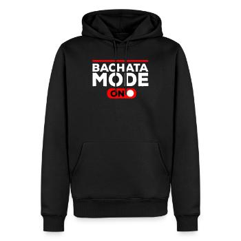 Bachata Danse Danse Danse latine Musique Danse de couple - Sweat à capuche Premium bio Homme - noir - Devant - Nico (187cm)