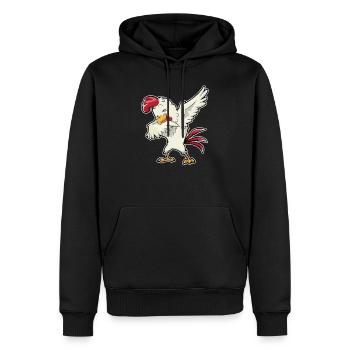 Hahn Dab Winner Chicken Shirt - Männer Premium Bio Hoodie - Schwarz - Vorne - Nico (187cm)