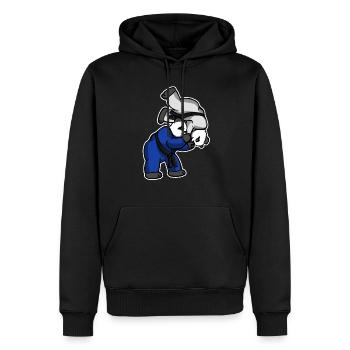 Panda Hip Throw - BJJ JiuJitsu MMA T-shirt - Sweat à capuche Premium bio Homme - noir - Devant - Nico (187cm)