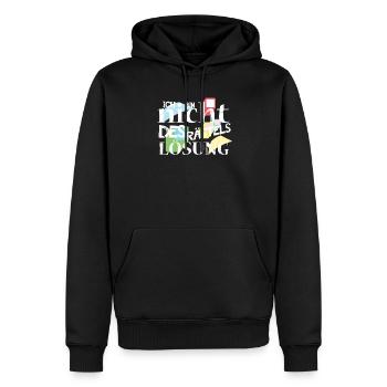 Lösung Rätsel Aufgabe - Männer Premium Bio Hoodie - Schwarz - Vorne - Nico (187cm)