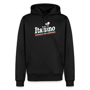 Italie Italien Italiano - Sweat à capuche Premium bio Homme - noir - Devant - Nico (187cm)