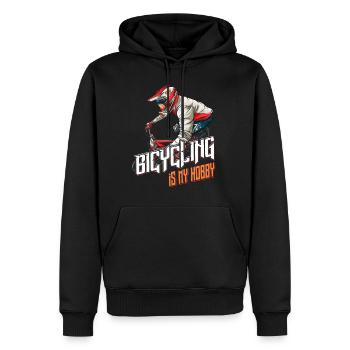 Vélo VTT VTT VTT - Sweat à capuche Premium bio Homme - noir - Devant - Nico (187cm)