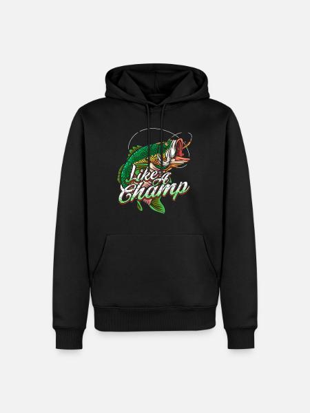 fishing rod - Men’s Premium Organic Hoodie - black