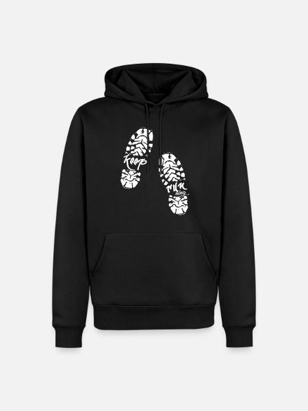 course - Sweat à capuche Premium bio Homme - noir