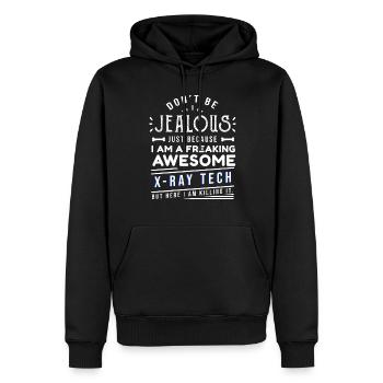 Xray Tech Radiologie Médecine Radiologue Infirmière - Sweat à capuche Premium bio Homme - noir - Devant - Nico (187cm)