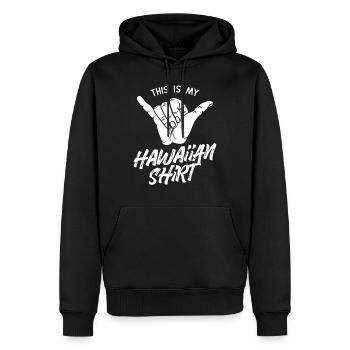 C'est ma chemise hawaïenne Aloha Beach Tropical - Sweat à capuche Premium bio Homme - noir - Devant - Nico (187cm)