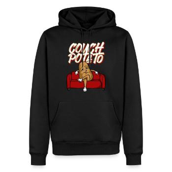 Lustiges Stubenhocker-faules Gemüse des Couch-Kartoffel-T-Shirts - Männer Premium Bio Hoodie - Schwarz - Vorne - Nico (187cm)