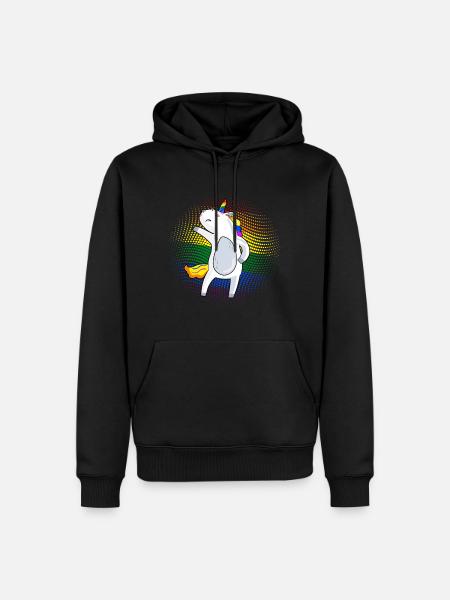 LGBT Pride Einhorn Shirt - Ekologisk premiumluvtröja herr - svart