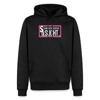 Belle-fille mariage épouse femme humour - Sweat à capuche Premium bio Homme - noir - Devant - Nico (187cm)