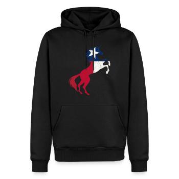 T-shirt de drapeau de licorne du Texas Cool licorne magique - Sweat à capuche Premium bio Homme - noir - Devant - Nico (187cm)
