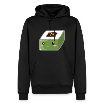 Quadratisches Sushi - Männer Premium Bio Hoodie - Schwarz - Vorne - Nico (187cm)