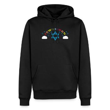 Jewish Jew Jewnicorn Unicorn Judaism Hebrew Israel - Men’s Premium Organic Hoodie - black - Front - Nico (187cm)