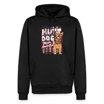 MUTT American Made Tee Awesome Mutt Dog - Männer Premium Bio Hoodie - Schwarz - Vorne - Nico (187cm)