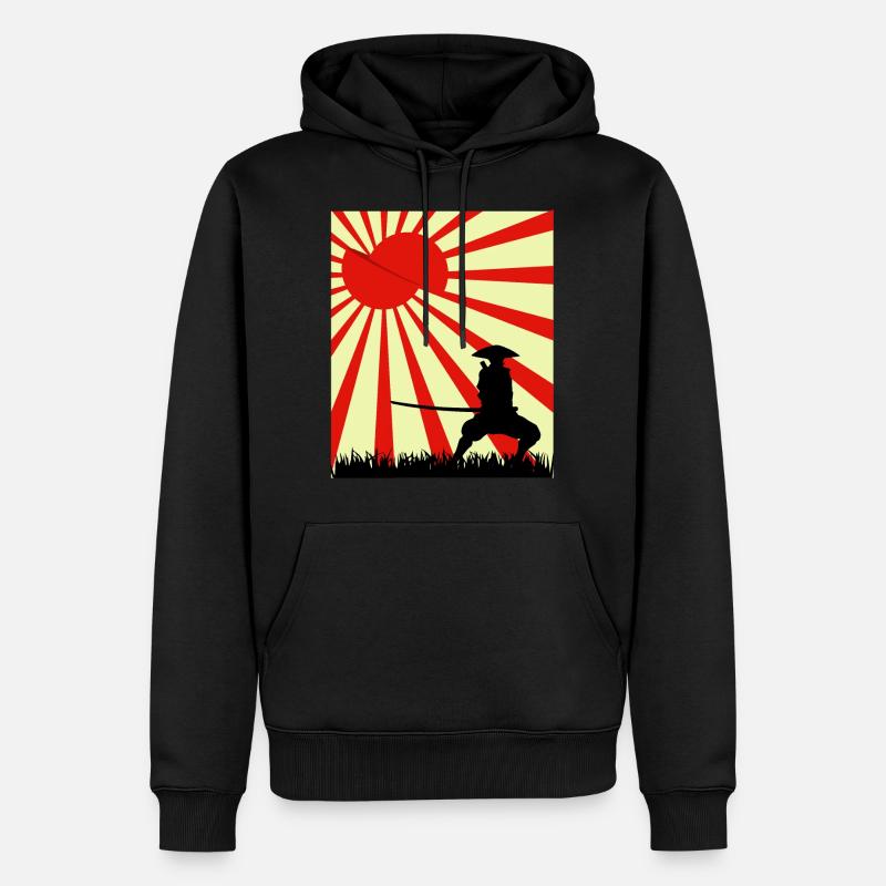 Moon Slice Samouraï - Sweat à capuche Premium bio Homme - noir