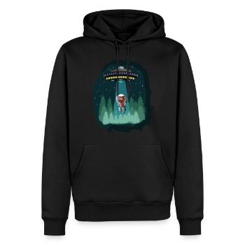 Astronaute de l'espace dinosaure - Sweat à capuche Premium bio Homme - noir - Devant - Nico (187cm)