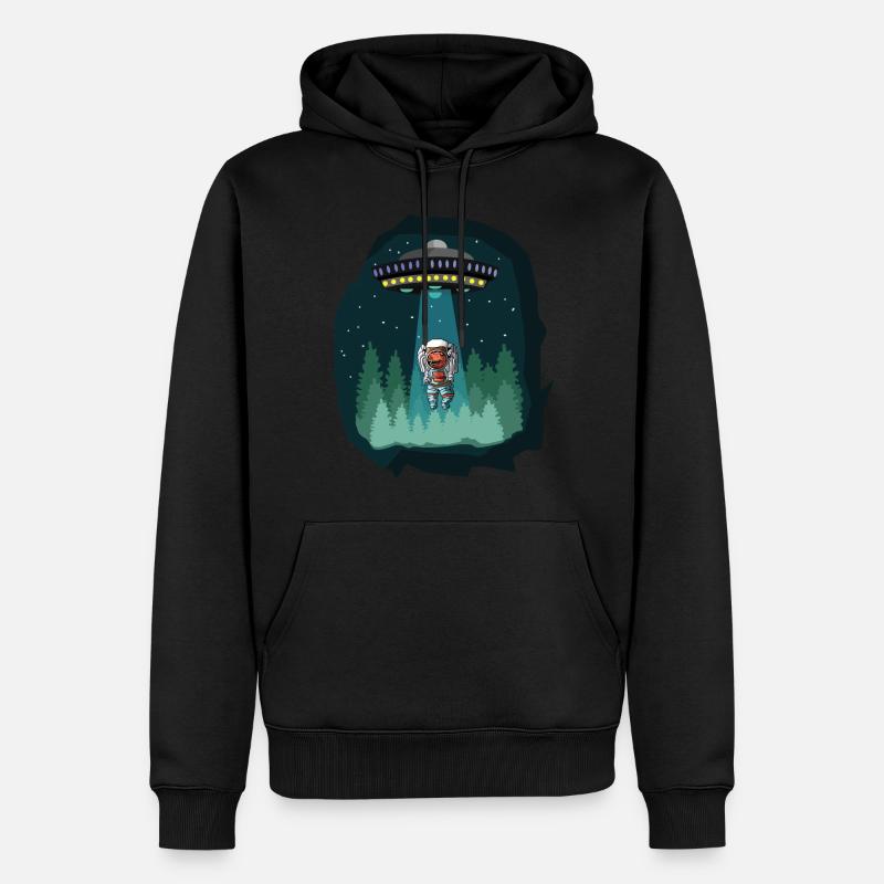 Astronaute de l'espace dinosaure - Sweat à capuche Premium bio Homme - noir