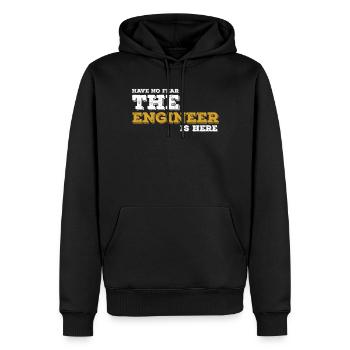 Ingenieur Engineer Techniker Geschenk Idee - Männer Premium Bio Hoodie - Schwarz - Vorne - Nico (187cm)