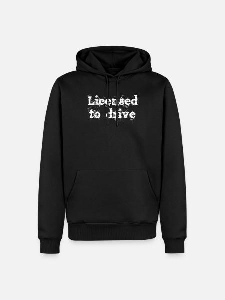 Permis de conduire Permis de conduire - Sweat à capuche Premium bio Homme - noir