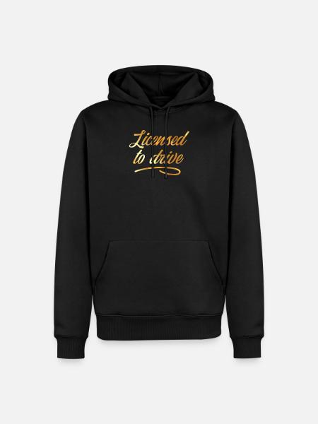 Führerschein Fahrausweis Fahrerlaubnis Geschenk - Herre Premium økologisk hoodie - sort
