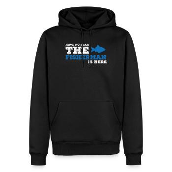 Fischer Angler Fischen Angeln Fisch Geschenkidee - Männer Premium Bio Hoodie - Schwarz - Vorne - Nico (187cm)