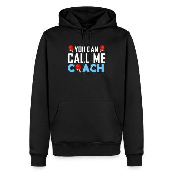 Coach Table Tennis Player Coach Gift - Men’s Premium Organic Hoodie - black - Front - Nico (187cm)