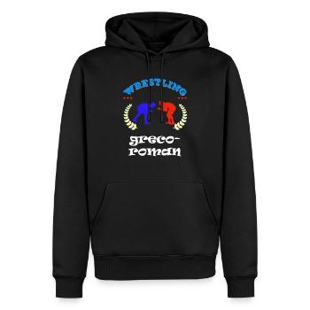 greco roman Ringen ringer ringsport Wettkampf - Männer Premium Bio Hoodie - Schwarz - Vorne - Nico (187cm)
