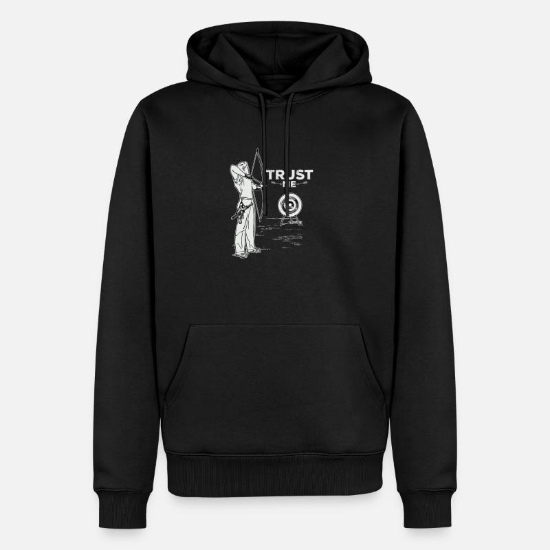 tir à l'arc - Sweat à capuche Premium bio Homme - noir