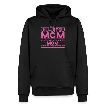 BJJ MOM - Brazilian Jiu-Jitsu MMA T-Shirt - Männer Premium Bio Hoodie - Schwarz - Vorne - Nico (187cm)