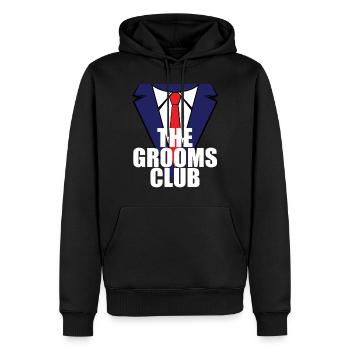 Männer Junggesellenabschied Groom - Männer Premium Bio Hoodie - Schwarz - Vorne - Nico (187cm)