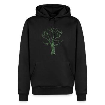0 et 1 programmeur code binaire chemise binaire - Sweat à capuche Premium bio Homme - noir - Devant - Nico (187cm)