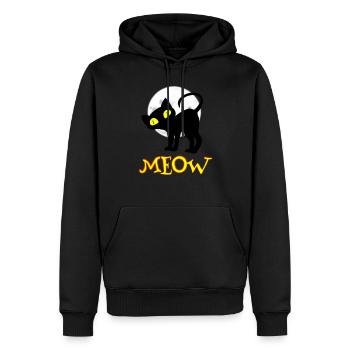 Halloween meow cat - Männer Premium Bio Hoodie - Schwarz - Vorne - Nico (187cm)