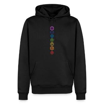Leute, die Chakra heilige Symbol-Geschenk-Idee lieben - Männer Premium Bio Hoodie - Schwarz - Vorne - Nico (187cm)