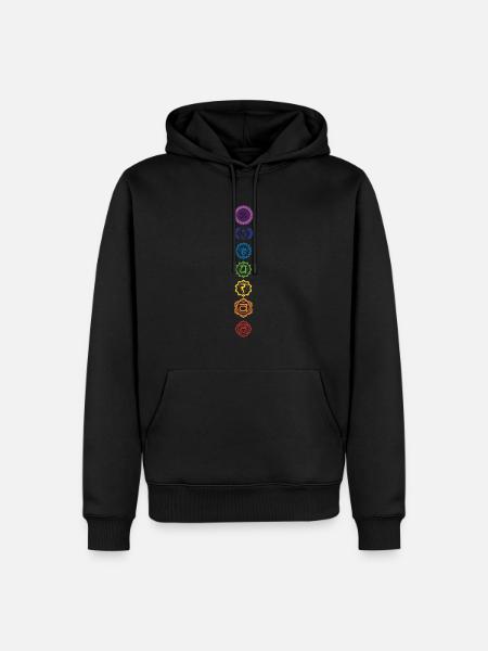 Utilisateurs aimant Chakra Sacred Symbol Gift Idea - Sweat à capuche Premium bio Homme - noir