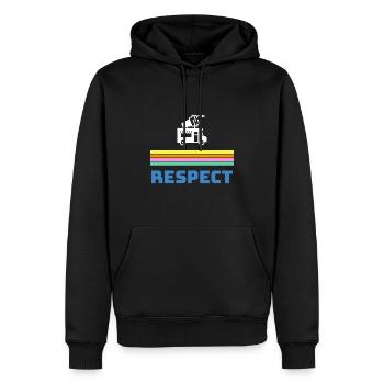 Respecter l'homme dans la camionnette de glace - Sweat à capuche Premium bio Homme - noir - Devant - Nico (187cm)