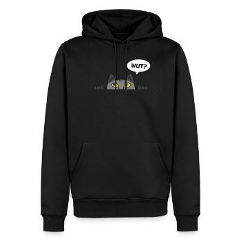 Cadeau chat perso coquin maine coon persan - Sweat à capuche Premium bio Homme - noir - Devant - Nico (187cm)