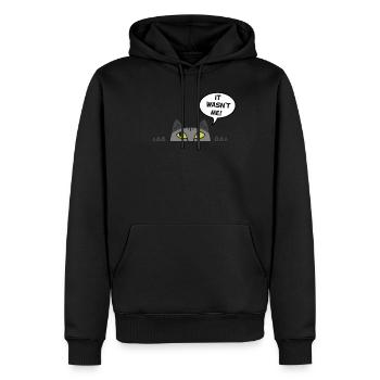 Cadeau chat perso coquin maine coon persan - Sweat à capuche Premium bio Homme - noir - Devant - Nico (187cm)