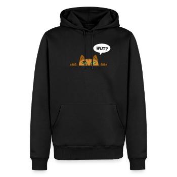 Cadeau chat perso coquin maine coon persan - Sweat à capuche Premium bio Homme - noir - Devant - Nico (187cm)