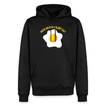 Ei-Celent Day Shirt Spiegelei Frühstück Geschenk-Idee - Männer Premium Bio Hoodie - Schwarz - Vorne - Nico (187cm)