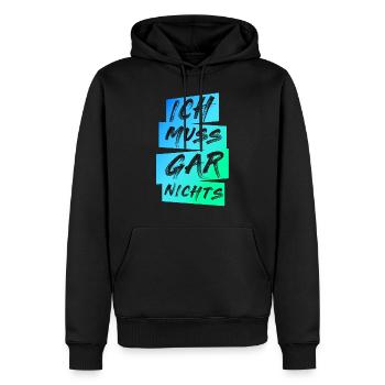 Je dois faire le sort De la bonne parole - Sweat à capuche Premium bio Homme - noir - Devant - Nico (187cm)