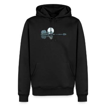 Guitar Lake Shadow Moonlight Idée cadeau - Sweat à capuche Premium bio Homme - noir - Devant - Nico (187cm)