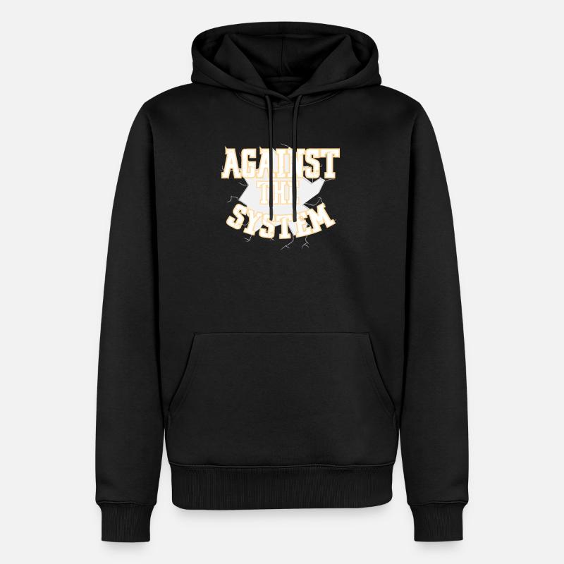 System Revolution Demo - Männer Premium Bio Hoodie - Schwarz
