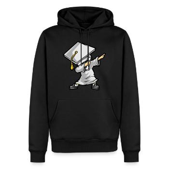 Dabbing Graduate - cadeau drôle de Graduation - Sweat à capuche Premium bio Homme - noir - Devant - Nico (187cm)