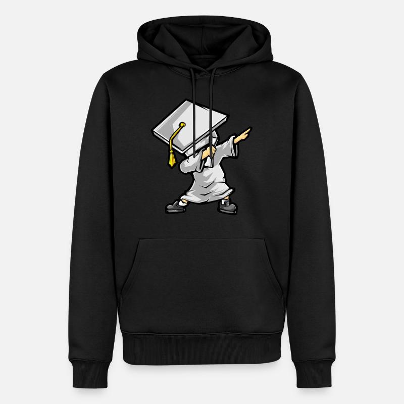 Tupfen-Absolvent - lustiges Abschluss-Geschenk - Männer Premium Bio Hoodie - Schwarz