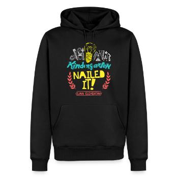 Kindergarten Nailed It Clark Elementary - Men’s Premium Organic Hoodie - black - Front - Nico (187cm)