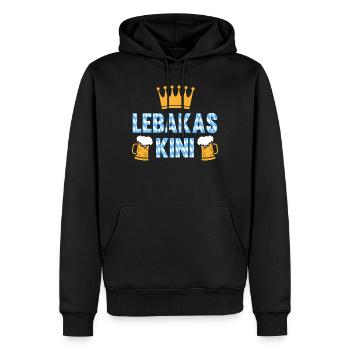 Lebakas Leberkäse Kini Bayern Geschenk König Bier - Männer Premium Bio Hoodie - Schwarz - Vorne - Nico (187cm)