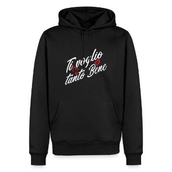I love you, love Italian - Men’s Premium Organic Hoodie - black - Front - Nico (187cm)