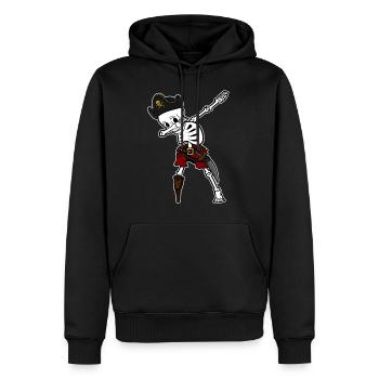 Dabbing Skeleton Pirate - Dab Dance Skull - Men’s Premium Organic Hoodie - black - Front - Nico (187cm)