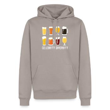 Celebrity Diversity - Craft Beer Design - Männer Premium Bio Hoodie - Taupe - Vorne - Nico (187cm)