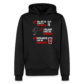 Surgeon Internist Anaesthetist Geschenkidee Shirt - Männer Premium Bio Hoodie - Schwarz - Vorne - Nico (187cm)